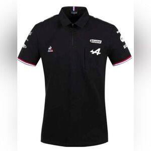 Alpine F1 Racing A Team 2021 Black Color Le Coq Sportif Polo Shirt Size 3XL
